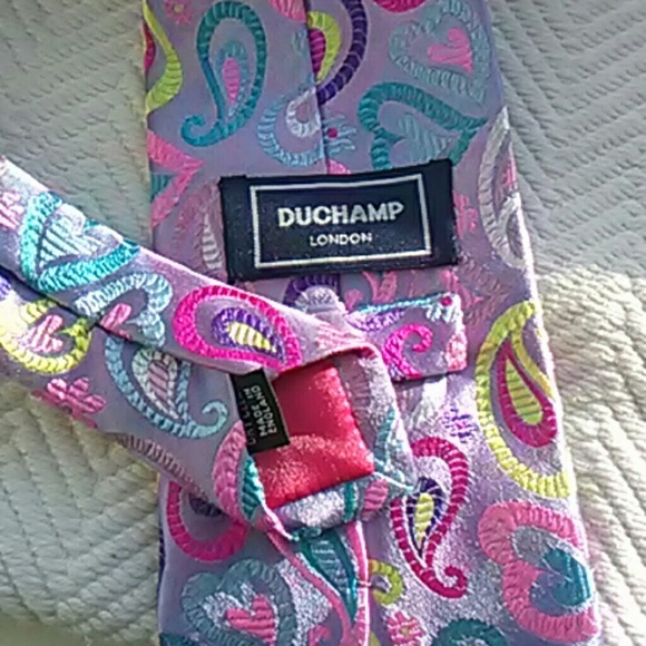 Duchamp London Blue Label HighEnd Luxury Silk Tie - Picture 4 of 5